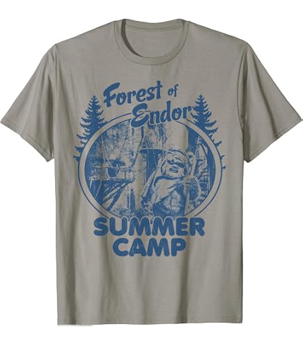 Amazon.com: Star Wars Ewoks Protect Our Forests Camp Disney+ T