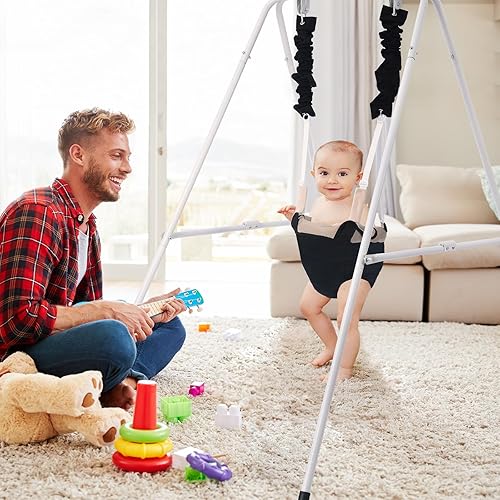 Hapfan Upgraded Baby Jumper with Foldable Stand, Baby Jumpers and