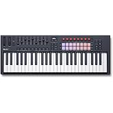 Novation FLkey 2 49 USB MIDI Controller Keyboard | USB-C, 49 Semi-Weighted Keys, 16 Pads, Faders, 8 Encoders, Pitch/Mod Wheels, OLED Display, Scale Mode, Zones, 5-Pin MIDI Out