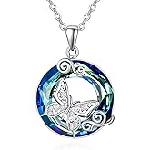 AENEAS Bee Necklace for Women Sterling Silver Honey Bee Pendant Necklace Crystal Necklace Cute Animal Jewelry Gifts for Her Wife Women