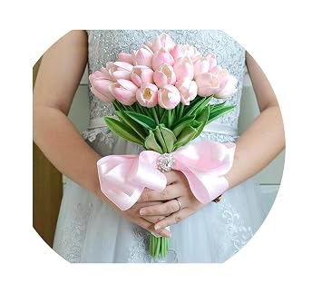 Amazoncom Artificial Flowers Tulip Bridal Bouquet Fleur