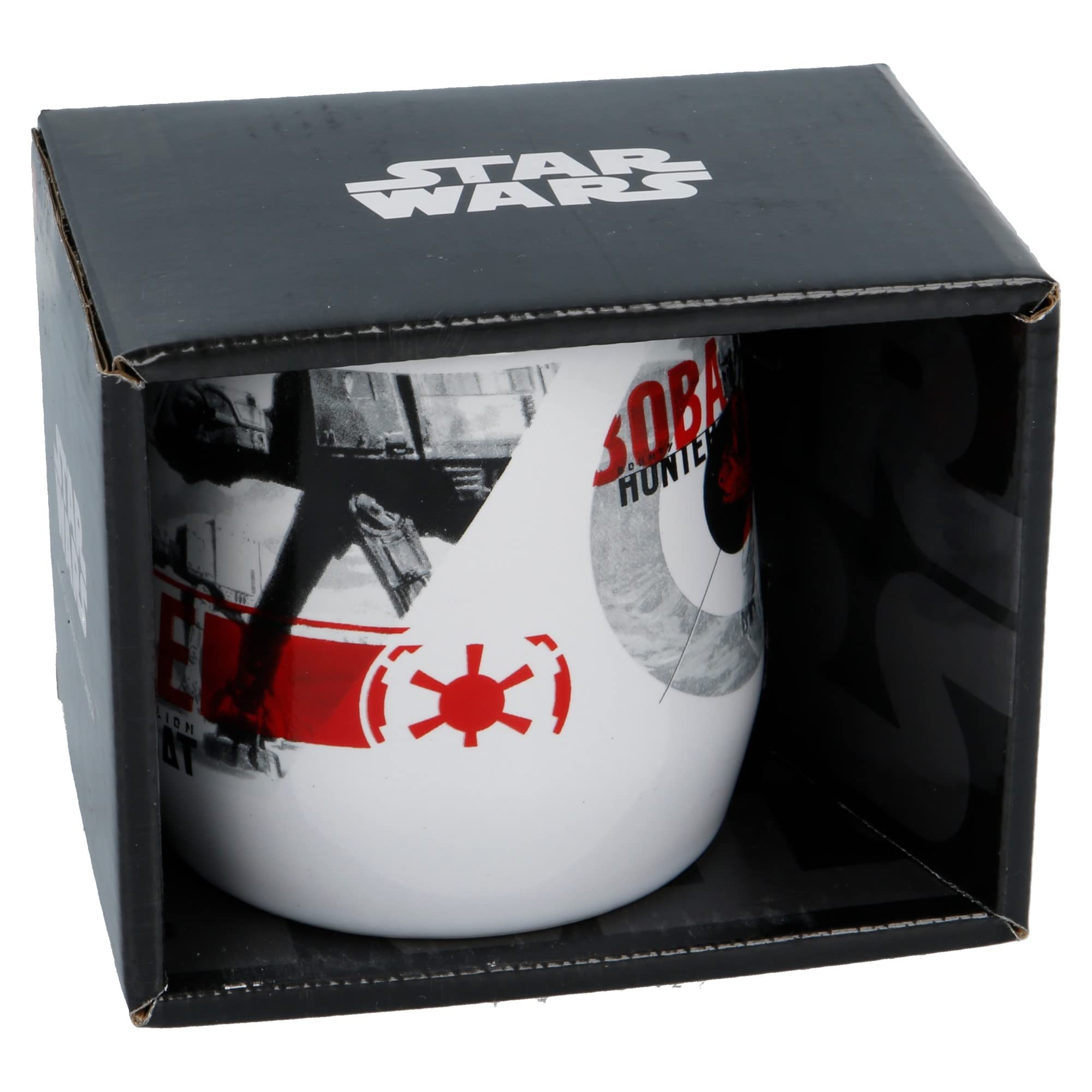 Star Wars-Ceramic Taza Nova 360 ml. Boba Fett, 1 Unidad (Paquete de 1), Black