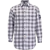BOCOMAL FR Shirts Flame Resistant 100% C NFPA2112 7.5oz Men's Fire Retardant Welding Shirt