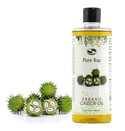 Pure Rus Cold Pressed Castor Oil for Hair and Skin, 500ml
