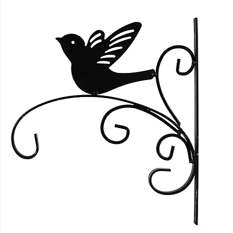 Sharpex Hanging Plants Bracket, Bird Shape Wall Planter Hook Flower Pot Bird Feeder Wind