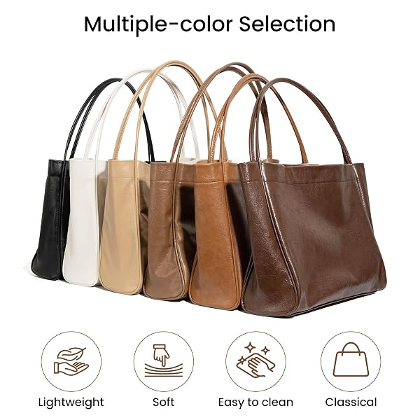 VOCUS TOTE BAG FOR WOMEN 2PCS LARGE CASUAL PU WEEKENDER BAG SOFT VEGAN LEATHER SHOULDER HOBO HANDBAG PURSE TRAVEL OVERSIZE