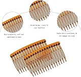DaricowathX 8-Piece Hair Comb Set Tortoise Coffee Plain & Clear view 3