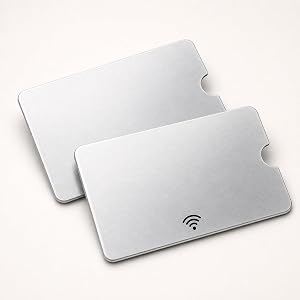 RFID Blocking Card Sleeves Credit Card ID Card Protector Anti-Theft Cardholders for Office Travel Outdoor Use (Silver)
