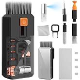Keyboard Cleaner &amp; Laptop Cleaning Kit, All-in-1 for Computer PC, Black | Electronics Deep Cleaning Reusable Brush Tool, Screen-Safe Spray, for iPhone iPad Macbook Airpod Camera, Gaming Accessories