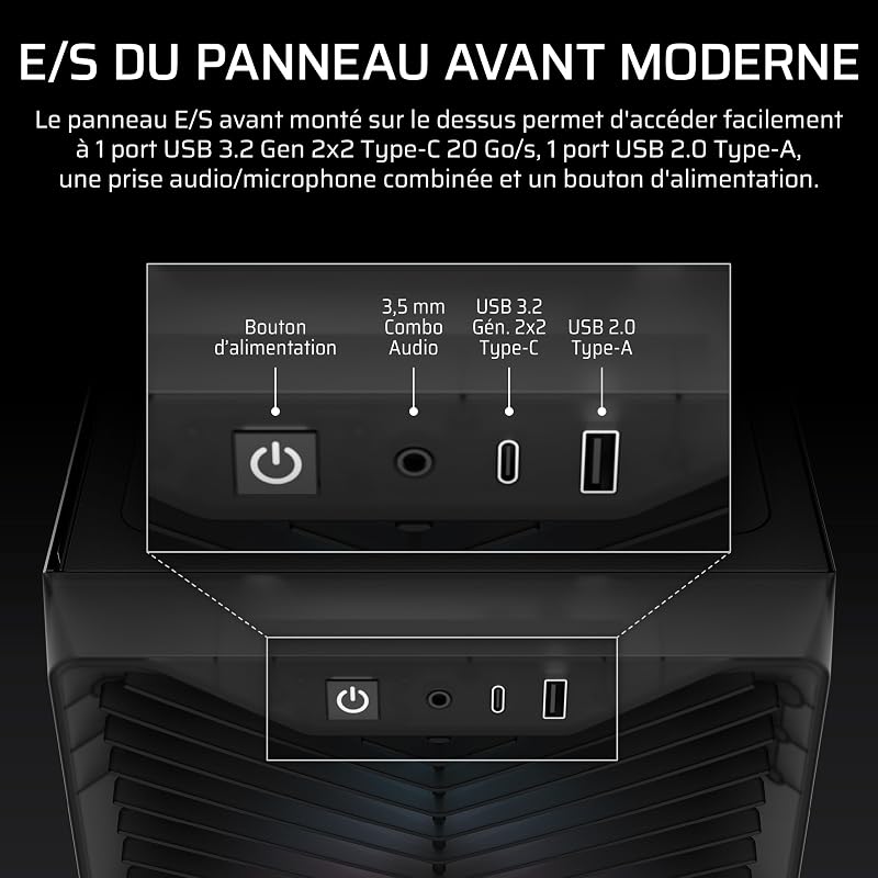 3200D RS ARGB Boîtier PC Moyen Tour – 3 Ventilateurs Inclus – Fumée