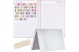 NMKL38 308 Colors Nail Gel Polish Display Book Chart Card with 360 Tips (Sliver)