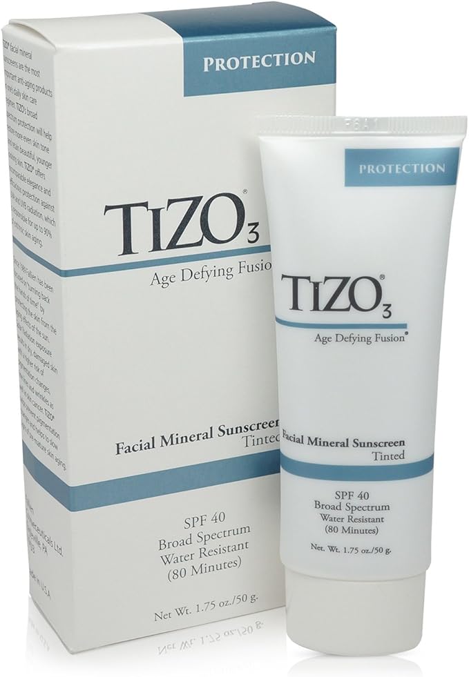 TIZO3 Facial Mineral Fusion SPF 40 Sheer Tinted Sunscreen Free Of