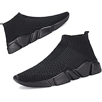 Santiro Walking Shoes For Men Lightweight High Top Sneakers Breathable Knit Athletic Running Shoes Fashion Gym Sports Shoes - View #5