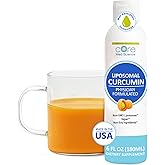 Core Med Science Liposomal Curcumin Liquid Turmeric Supplement, 6 Fl Oz - High Absorption Health Support for Adults - Turmeric Liquid Drops That Promotes Cognitive