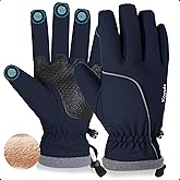 Kovulx Winter Gloves Warm for Men & Women - Waterproof Touchscreen Outdoor Thermal Gloves with Plush Lining/Adjustable Wrist,Snow Shoveling Commuting Skiing