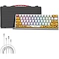 HITIME XVX M61 60% Mechanical Keyboard with Keyboard Travel Case,Wired/2.4G Wireless Gaming Keyboard with Coiled Cable,Hot Swappable Custom Computer Keyboard for Desktop PC/Laptop Mac