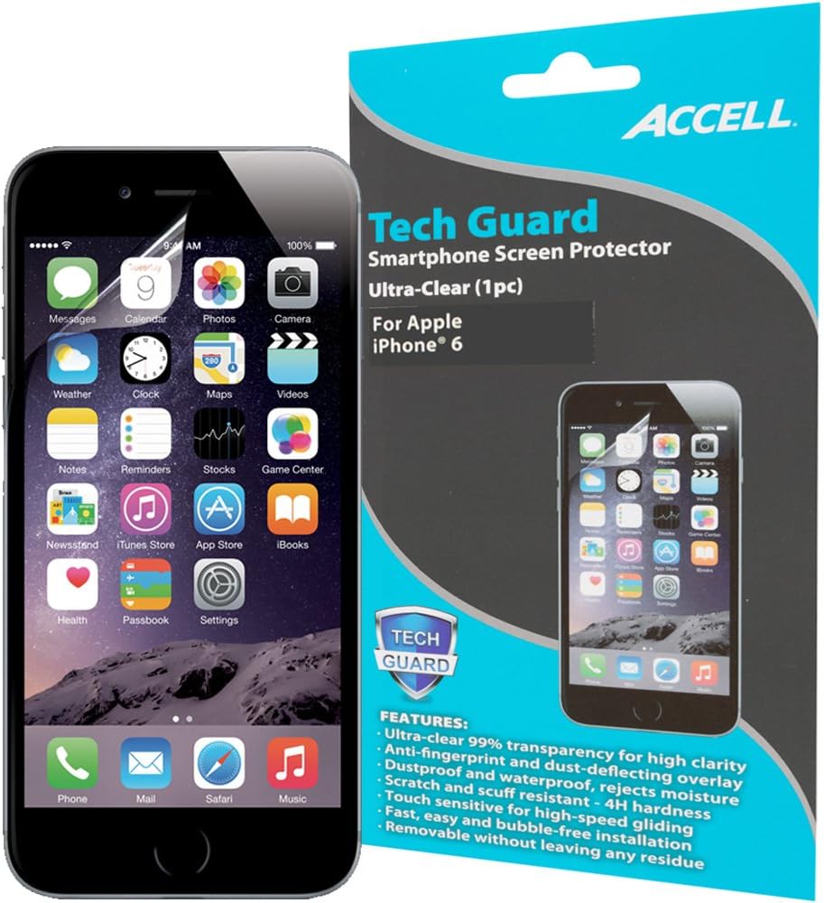 Accell Tech Guard Ultra-Clear Screen Protector for iPhone 6 & 6S (S179A-002L)