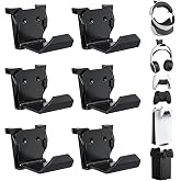 KUNSLUCK 6 Pack Controller Wall Mount &ndash; Universal Game Controller Holder for PS5, Xbox, Switch &ndash; Adhesive or Screw Installation &ndash; Headset &amp; Controller Storage Hook (Black)