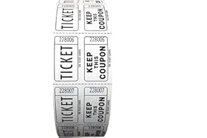 THE TICKET GURUS-Double Raffle Ticket Roll : roll of 2000-(White)