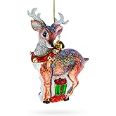 Fawn Baby Deer Blown Glass Christmas Ornament