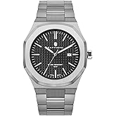 SAPPHERO Men Watches Octagonal Stainless Steel Quartz Fashion Business Men's Watch 50 Meter Water Resistant Analog Movement Multifunction Dials Classic Gifts for Men