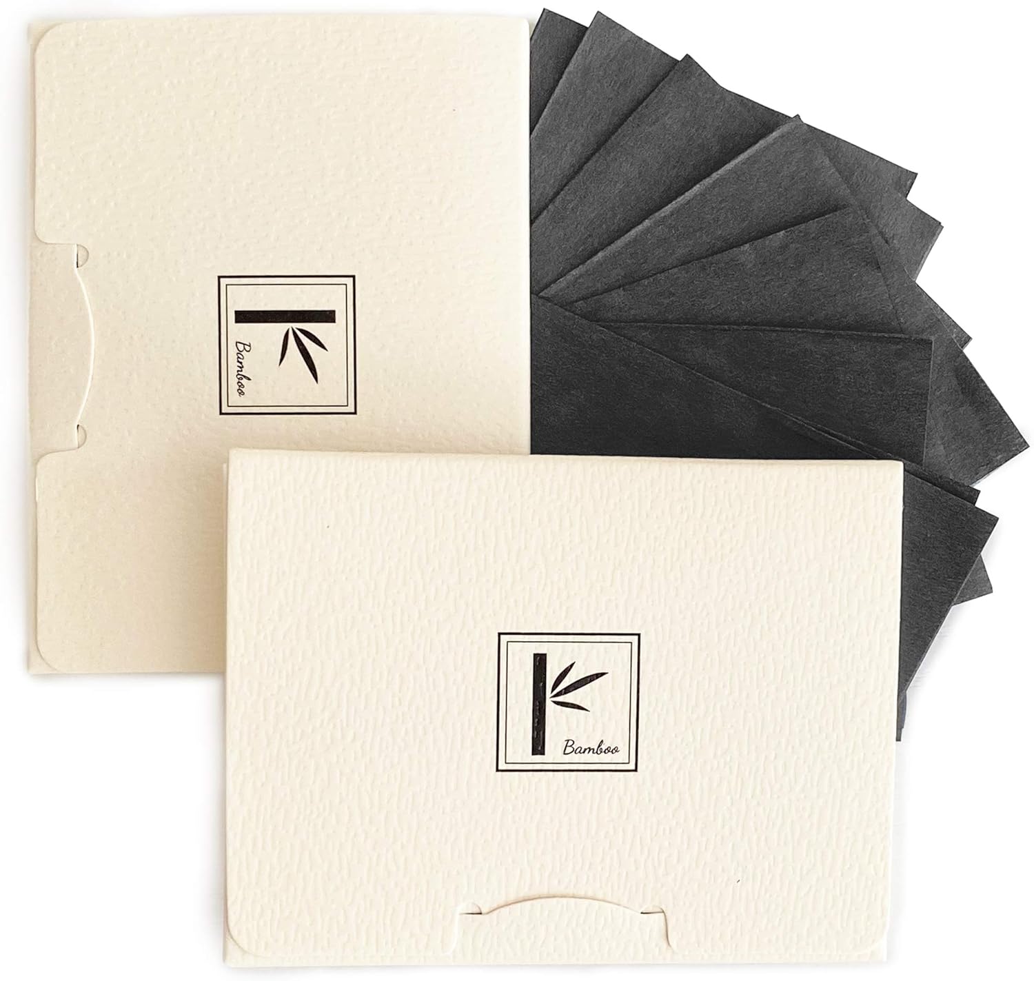 2 Pack of Pretie Asian Bamboo Charcoal Extra Thick Super Absorbent Facial Blotting Paper/Oil Absorbing Sheets (160 sheets in total). Pop-up Inter-folded sheets. : Beauty