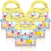 Fullhawl 24 Pcs Cute Claw Machine Goodie Bags for Kids Birthday Party Favor Cartoon Goodie Bags with Handle Plastic Reusable Resealable Candy Storage Packaging for Baby Shower Classroom Supplies
