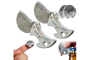 Mini Titanium Compact Bottle Opener & EDC Cutter, Lightweight Portable Multifunctional Bottle Opener Keychain Tool, for Packa