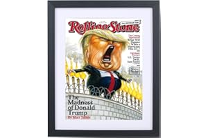 Mxtallup 8x10.75 Magazine Frame for the Wall,Displays Magazines Measuring 8 by 10 3/4-inches with White Mat (Measure Your Magazine)(Z81075W)