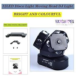 3Head Moving Head DJ Light 12LEDs Rotating Beam
