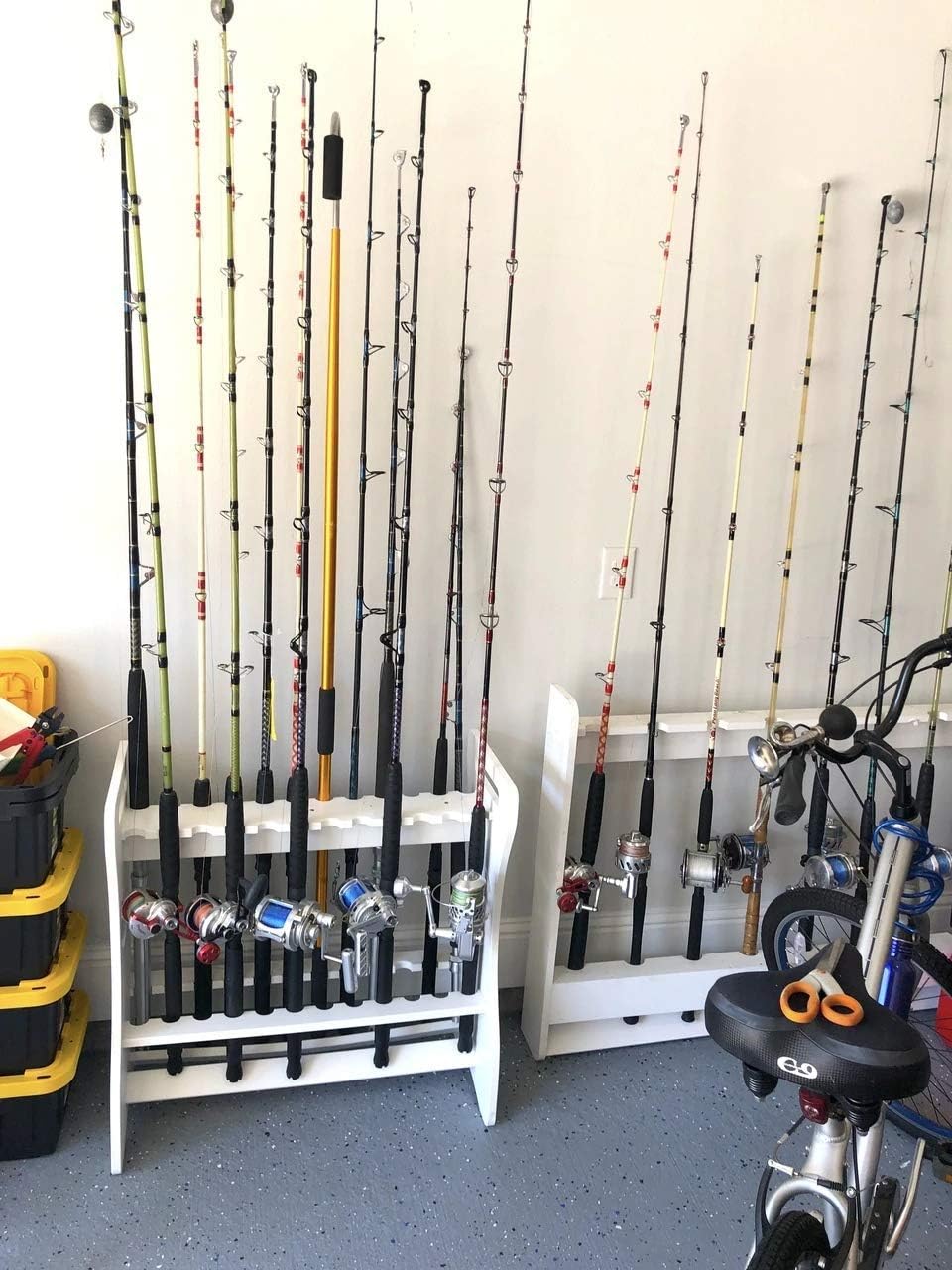 StoreYourBoard Fishing Rod Storage Rack, Holds 24 Fishing Rods and Reels, Weatherproof, Indoor and Outdoor Storage Stand: Home Improvement