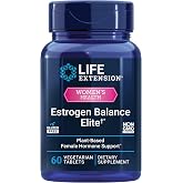 Life Extension Estrogen Balance Elite Menopause Support, 60 Tablets | Supports Hormone Balance &amp; Relief from Hot Flashes, Night Sweats &amp; Vaginal Dryness