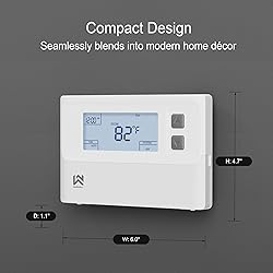 SASWELL T21 Programmable 2 Heat/1 Cool Thermostat