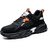 Nutropa Steel Toe Boots for Men, Lightweight Safety Work Shoes, Comfortable Breathable Composite Toe Boots Slip-Resistant Indestructible Shoes