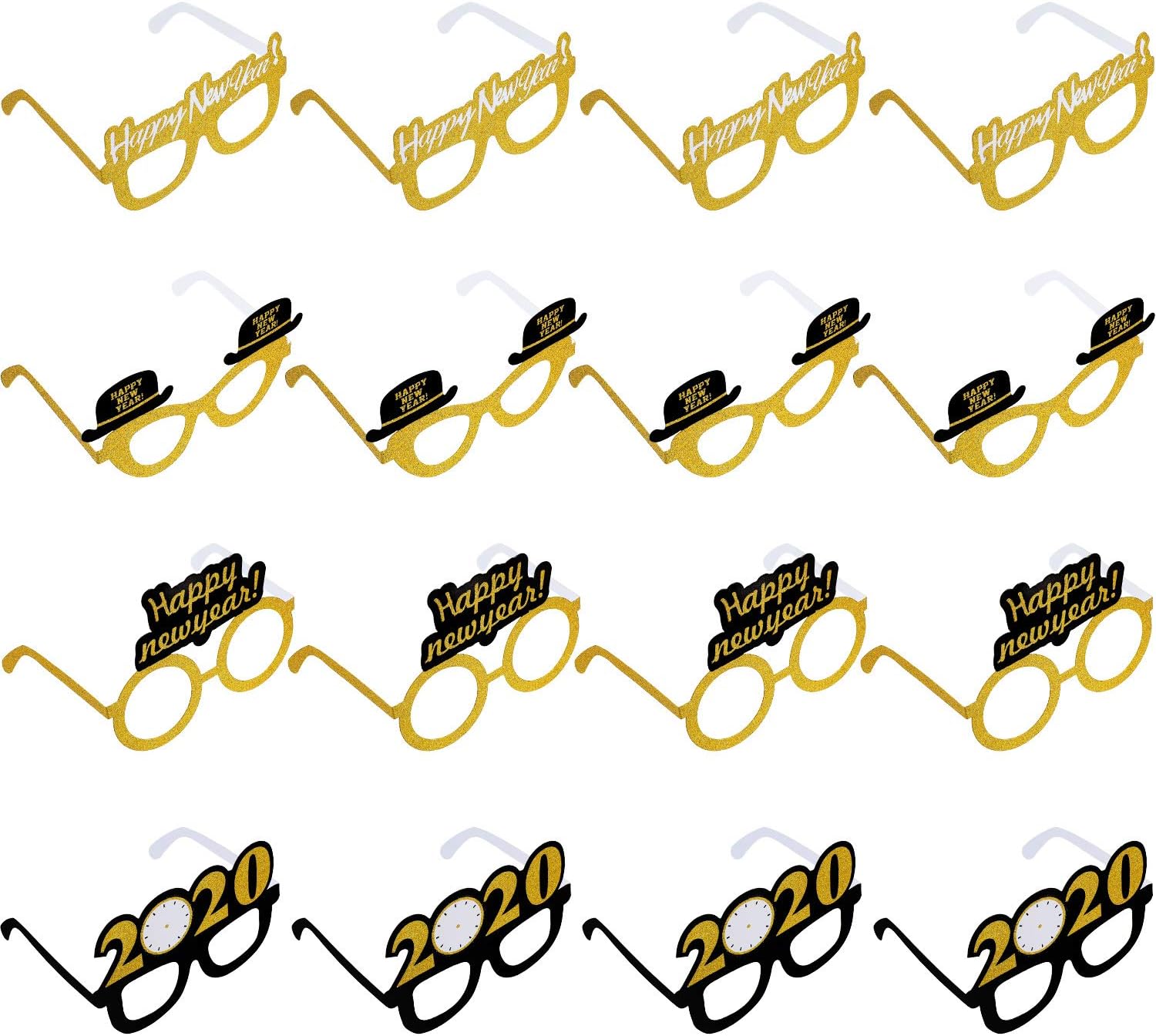 Glasses happy year illustration Amazon.com: 16 Pieces Happy New Year Eyeglasses 2020 Eyeglasses Decorative Eyeglasses Photo Prop