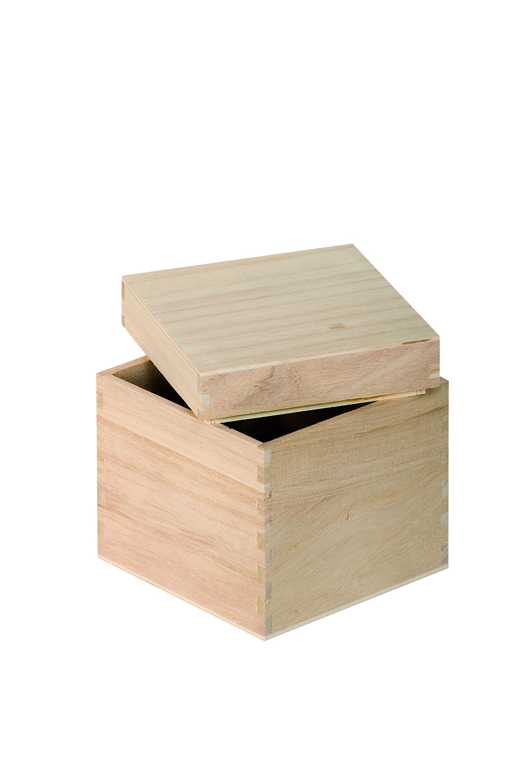 Artemio Wooden Cube Box, Wood, 12 x 12 x 12 cm