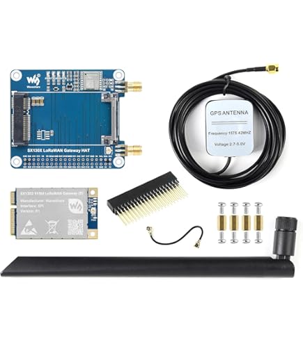 石榴 Amazon.com: SX1302 915M LoRaWAN Gateway HAT for Raspberry Pi with