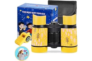 ARTOMIDE Kid Binoculars High Resolution Best Gifts for 3-12 Years Boys Girls Optics Shockproof Mini Compact Binocuolar Toys Folding Small Telescope for Bird Watching Camping Outdoor Play
