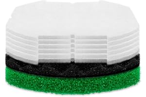ERETOW Pond Filter Replacement for Aquagarden Inpond 5 in 1 600 Gallon Model Parts, Foam Filters Media & Polymer Wool Filter Pads for Outdoor Fish Pond Maintenance Kit (Fit 600/900)