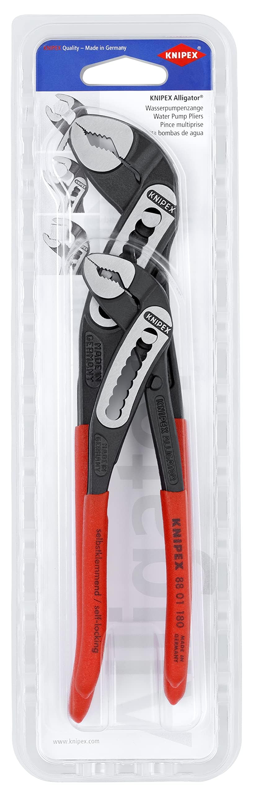 Surtido de herramientas KNIPEX 1 x 88 01 180, 1 x 88 01 250 en blíster, 00 31 20 V02