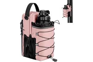 Magnetic Gym Bag Water Bottle Holder with Sling, Multi-Purpose Sport Bottle Organizer with 3 Magnet, Gym Accessories for Men 
