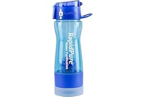 Rapid Pure Rapidpure Intrepid Water Bottle Purifier - Personal Water Filter Purifier for Hiking and Travel 25 Fl Oz