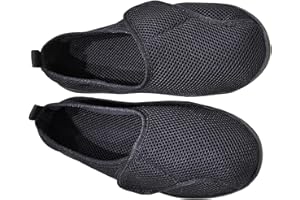 Siomlana Breathable Diabetic Shoes,Edema Footwear,Suitable for Patients with Swollen Feet After Injury Bandage Fracture Surgery,Magic Stickers Adjustable,Wide Slippers for Men or Women