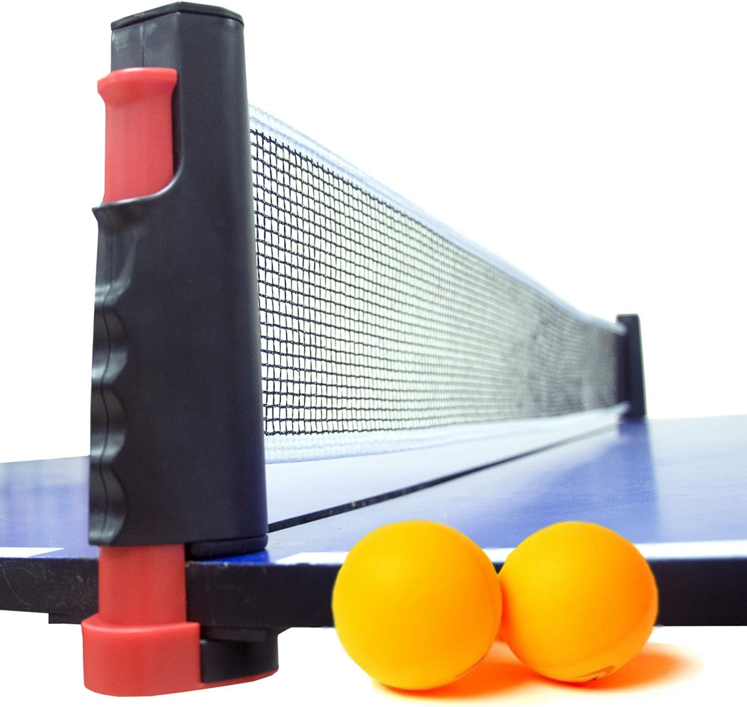 Anywhere Table Tennis Net, Replacement Ping Pong Net and Post Set with 2 Tennis Balls, 6 Feet(1.8M), Fits Tables Up to 2.0 inch