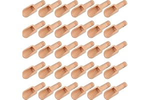 30 PCS 3 Inch Mini Wooden Spoon, Wooden Candy Spoon Mini Bath Salt Spoon Washing Powder Spoon Set