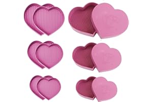 YARRD 6PCS Purple Heart Diamond Sorting Trays — Diamond Painting Bead Sorting Trays Art Organizer for DIY Craft Rhinestone Plate Small Plastic Boxes Purple Cross Nail Dotting Tools Heart Shape