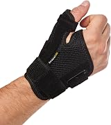 BraceUP Thumb Spica Brace Support for Arthritis Carpal Tunnel Tendonitis Black view 1