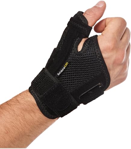 Bort Wrist & Thumb Splint – Removable Support For Carpal Tunnel, Fractures, And Pain (Blue, Large, Left) - View #10