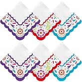 Fiesta Mexican Party Supplies - 48-Pack 3-Ply Disposable Paper Napkins, Cinco de Mayo Decorations, Taco Parties & Beverage Use, Vibrant Colors, 6.5x6.5 in