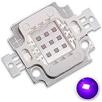 MiMiEmSa　ライトパープル TOPXCDZ 100pcs 3W UV High Power LED Light Beads Ultra Violet
